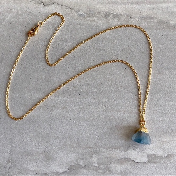 ❗️LAST❗️Raw Fluorite 14K Gold Necklace - Picture 5 of 8